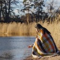 plaid chaud laine jaune multicolore motif carreaux klippan