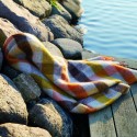 plaid chaud laine jaune multicolore motif carreaux klippan