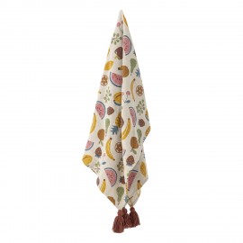 Plaid enfants motif fruits coton recycle Bloomingville Fruitta