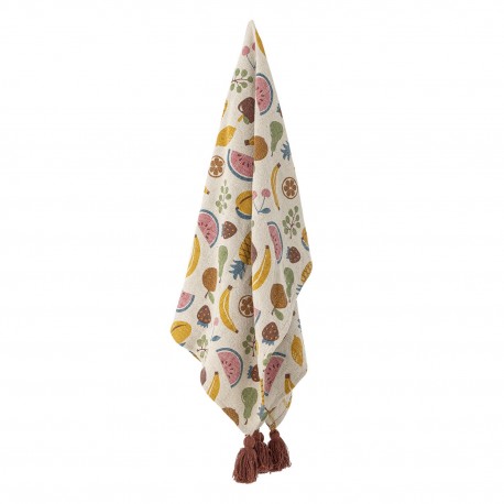 Plaid enfants motif fruits coton recycle Bloomingville Fruitta
