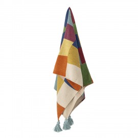 Plaid enfant multicolore coton recycle Bloomingville Colorine