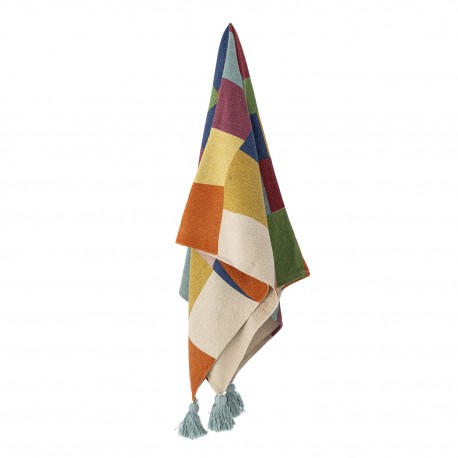 Plaid enfant multicolore coton recycle Bloomingville Colorine