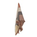 Plaid motif graphique contemporain coton recycle franges Bloomingville Arni