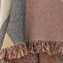 Plaid motif graphique contemporain coton recycle franges Bloomingville Arni