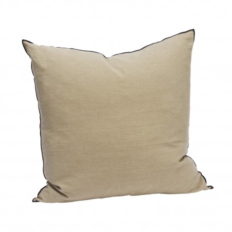 Grande housse de coussin lin coton uni Madam Stoltz