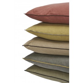 Grande housse de coussin lin coton uni Madam Stoltz
