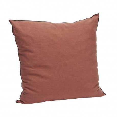 Grande housse de coussin lin coton uni couleur Madam Stoltz