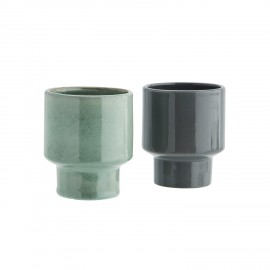 Tasse a cafe design gres Madam Stoltz Set de 2