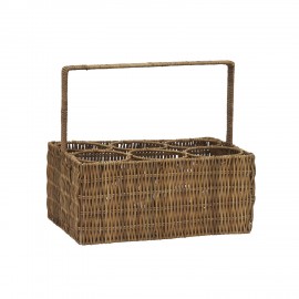 Range bouteilles rotin tresse Madam Stoltz