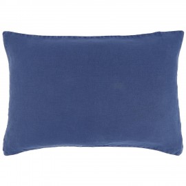 coussin lin bleu indigo rectangulaire ib laursen