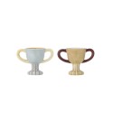 Coquetier en forme de trophee ceramique Bloomingville set de 2