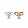 Coquetier en forme de trophee ceramique Bloomingville set de 2