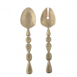 Couverts a salade metal laiton Bloomingville Edi