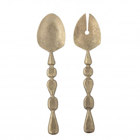 Couverts a salade metal laiton Bloomingville Edi
