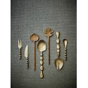 Couverts a salade metal laiton Bloomingville Edi