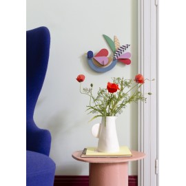Oiseau artistique mural carton recyclé Studio Roof Feathery Bird