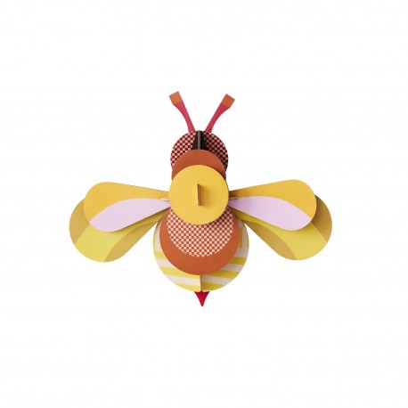 Abeille artistique murale carton recycle Studio Roof Candy Bee