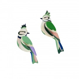 Oiseaux de jardin 3D carton decoratifs Studio Roof Forest Crests