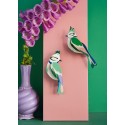Oiseaux de jardin 3D carton decoratifs Studio Roof Forest Crests