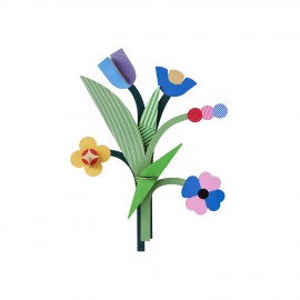 Bouquet fleurs murales carton recycle Studio Roof Daisy Belle