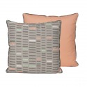 Coussin pastel bicolore gris rose present time boogie woogie