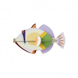 Decoration murale carton recycle poisson Studio Roof Lagoon Triggerfish