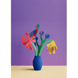 Bouquet fleurs décoratif carton 3d Studio Roof Matisse Paper Bloom