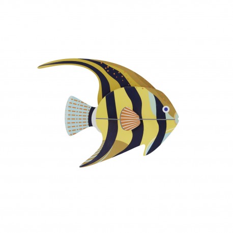 Decoration murale carton recycle poisson Studio Roof Angelfish