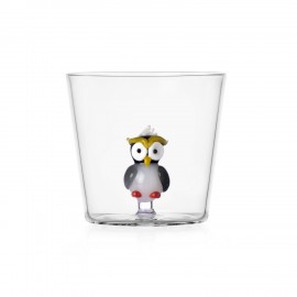 Verre a eau petit oiseau hibou Ichendorf Milano