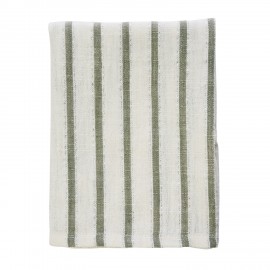 Torchon de cuisine raye coton fil d argent Madam Stoltz