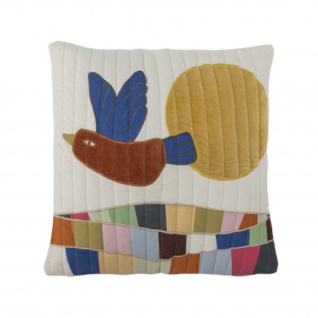 Coussin enfant oiseau coton Bloomingville Colorine