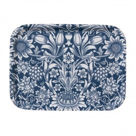 Petit plateau scandinave motif floral bois lamine Klippan Sunflower