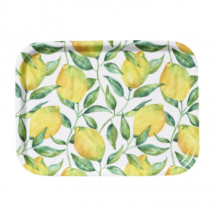 Petit plateau scandinave citrons Klippan Lemon tree
