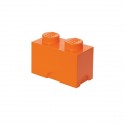 Lego boîte rangement 2 plots orange