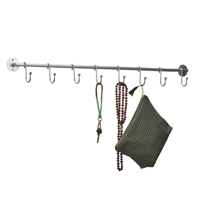 Portemanteau mural metal 8 pateres Madam Stoltz