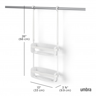 umbra 023460-660 Flex Duschregal, weiße Gummiausführung