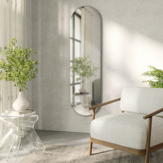 Grand miroir mural ovale chic metal Umbra Hubba Pill