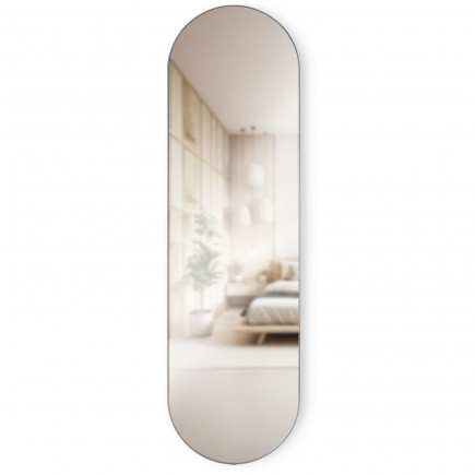 Grand miroir mural ovale cadre metal Umbra Hubba Pill