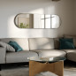 Grand miroir mural ovale métal Umbra Hubba Pill Grand miroir mural ovale métal Umbra Hubba Pill