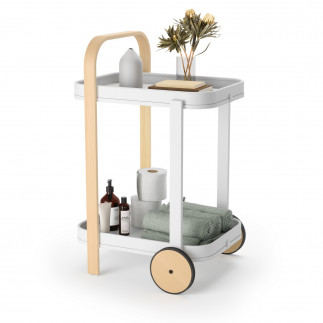 umbra bellwood desserte a roulettes blanche design