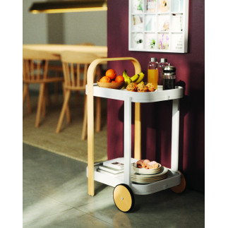 umbra bellwood desserte a roulettes blanche design