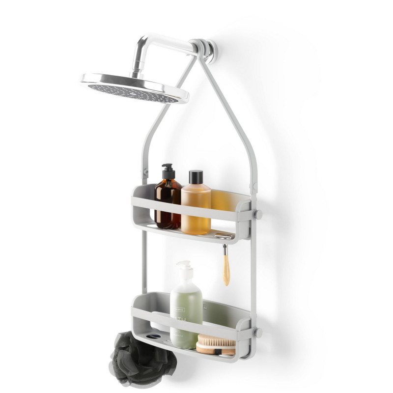 Caddy de douche design gris umbra flex