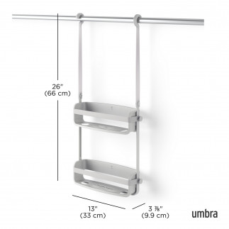 Caddy de douche design gris umbra flex