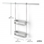 Caddy de douche design gris umbra flex