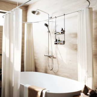 Caddy de douche design gris umbra flex