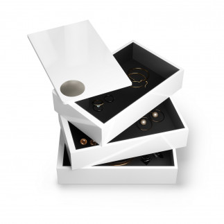 boite a bijoux blanche umbra 308712-660 spindle box