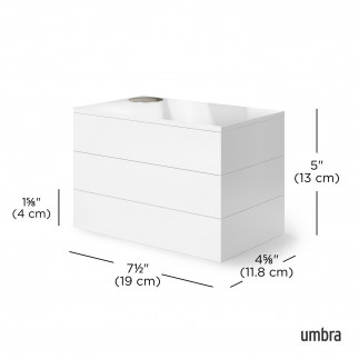 boite a bijoux blanche umbra 308712-660 spindle box