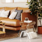 umbra magino table appoint acrylique transparent chevet range magazines