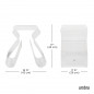 umbra magino table appoint acrylique transparent chevet range magazines