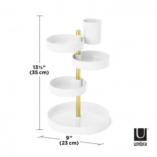 etagere rangement cosmetique maquillage salle de bains umbra pirouette